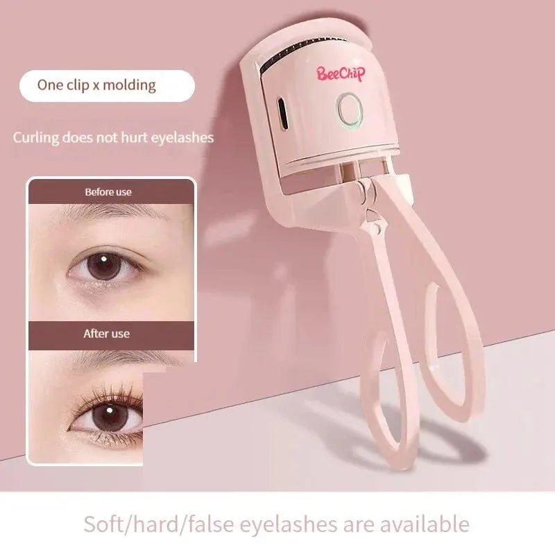 Portable Electric Heated Eyelash Curler for Long-Lasting Curls